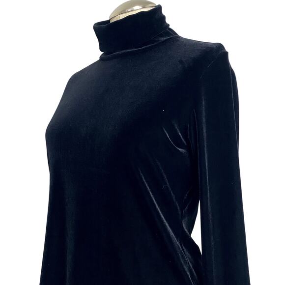 Vintage Sno Skins Chic Velvet 90's Grunge Gothic Minimalist Turtle Neck - Picture 7 of 16